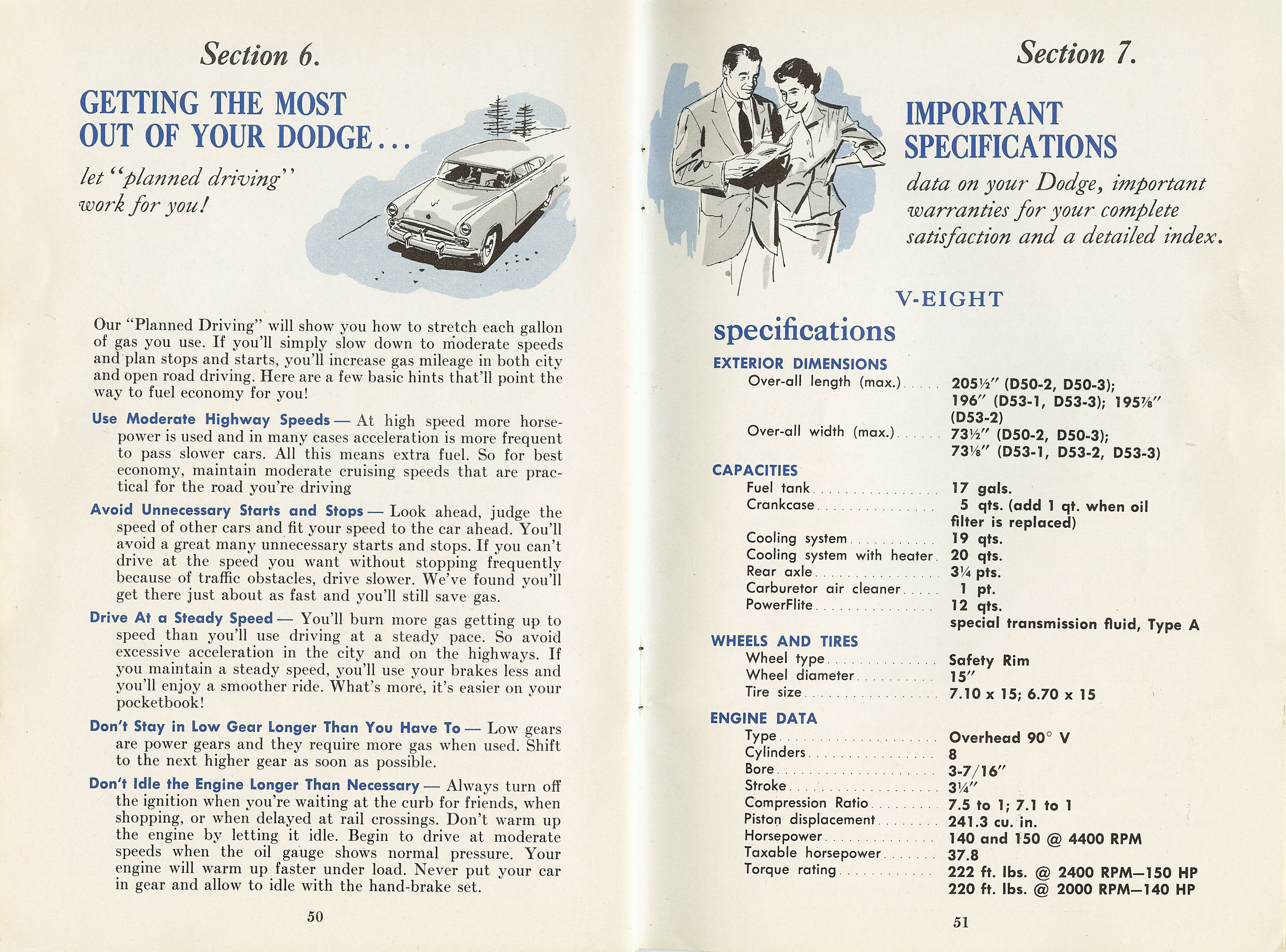 1954 Dodge Car Owners Manual Page 21